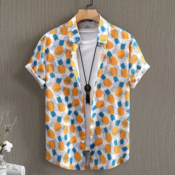 Digital-Print Short-Sleeve Shirt